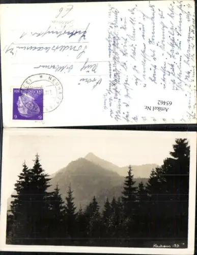 65462,Neuhaus Nähe Schliersee Totale Wald mit Bergkulisee 1932