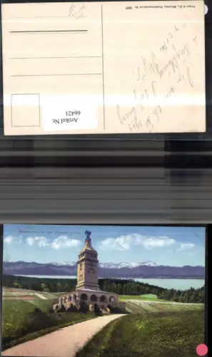 66421,Bismarck am Starnbergersee Ansicht mit Statue 1913 pub Purger Co 9257