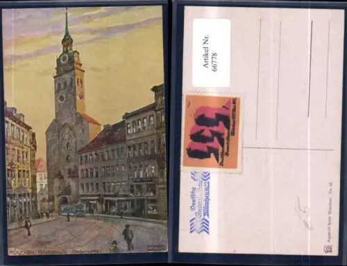 66778,München Peterskirche Rindermarkt Strassenansicht 1922