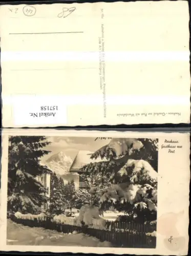 157158,Neuhaus Gasthof u. Pension zur Post m. Wendelstein Winteransicht