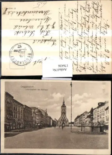 176436,Deggendorf Luitpoldplatz m. Rathaus Ortsansicht