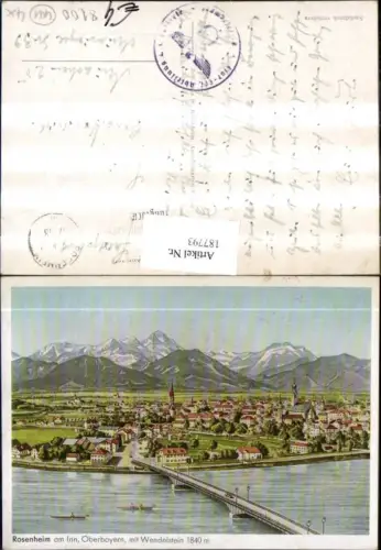 187793,Rosenheim a. Inn Totale Oberbayern m. Wendelstein Brücke