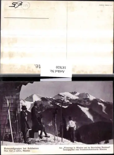 187820,Rotwandgruppe b. Schliersee Winterbild Leute Ski