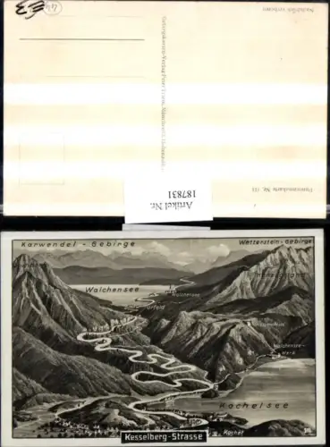 187831,Kesselberg-Straße Panorama Karwendel Gebirge Walchensee Kochelsee Wetterstein Gebirge
