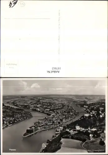 187862,Passau Totale Flugaufnahme