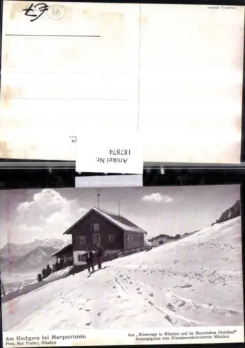 187874,Am Hochgarten b. Marquartstein Winterbild Hütte