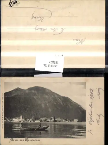 187877,Gruß aus Walchensee Teilansicht Boot