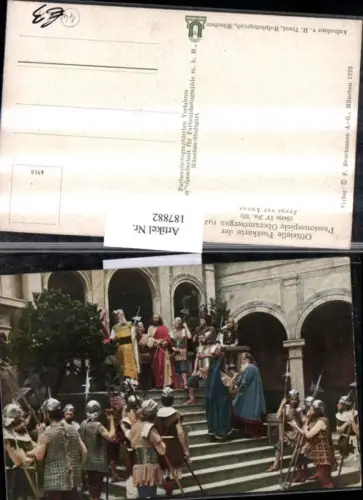 187882,Postkarte der Passionsspiele Oberammergau 1922 Jesus vor Annas