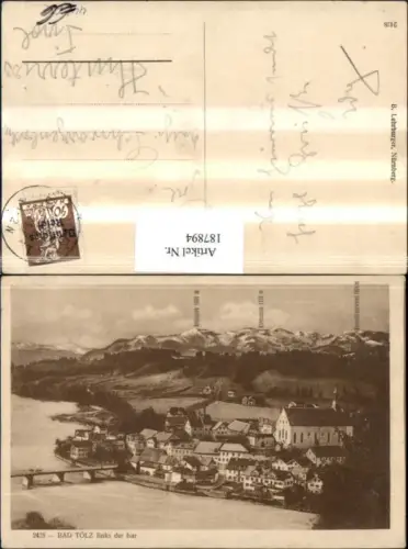 187894,Bad Tölz Totale links der Isar Brauneck Kirchstein Benediktenwand