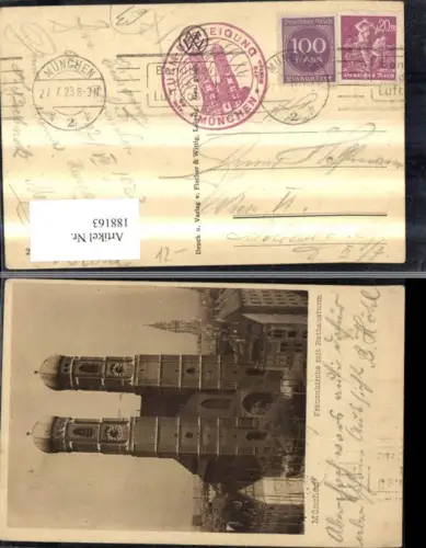 188163,München Frauenkirche m. Rathausturm