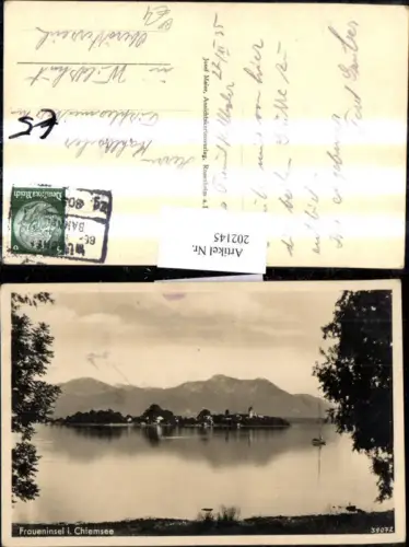 202145,Fraueninsel i. Chiemsee Insel Partie Bahnpost Zug 305