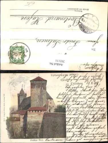 202151,Gruß aus Dürnberg Fünfeckiger Thurm Turm Burg