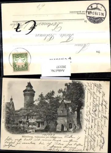 202157,Nürnberg Vestnerthor Tor m. rundem Turm Burg