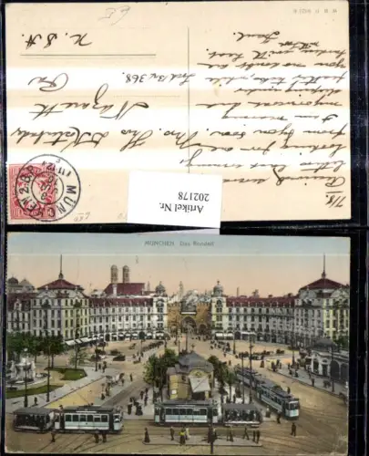 202178,München Das Rondell Platz Straßenbahnen