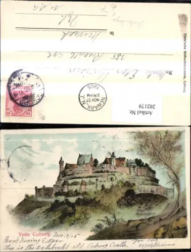 202179,Künstler AK Rothenberger Veste Coburg Burg