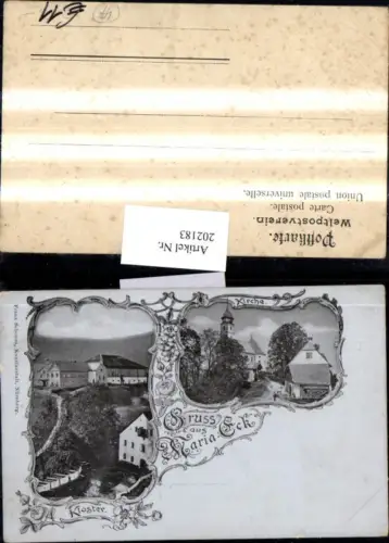 202183,Gruß aus Maria Eck Kloster Kirche Mehrbildkarte