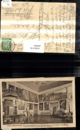 206964,Höhere Mädchenschule m. Erziehungsinsitut d. Salesianerinnen zu St. Josef auf Zangberg Fürstensall Innenansich