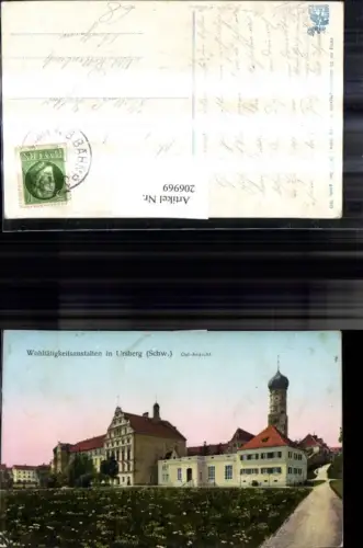 206969,Wohltätigkeitsanstalten in Ursberg Ost-Ansicht