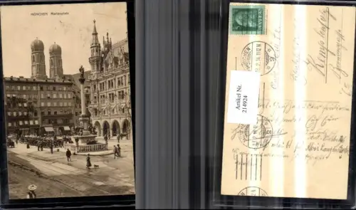 214924,München Marienplatz Statue pub W. H. D. 8124