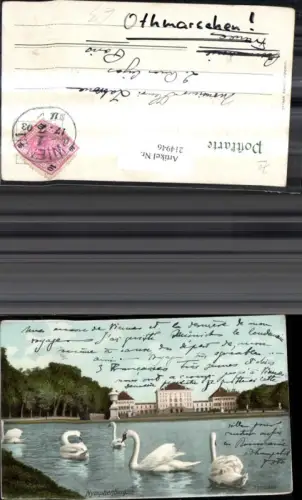 214946,München Nymphenburg Schlosspark Schwäne