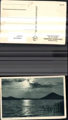 214957,Hirschberg Thammühl Abend a. See