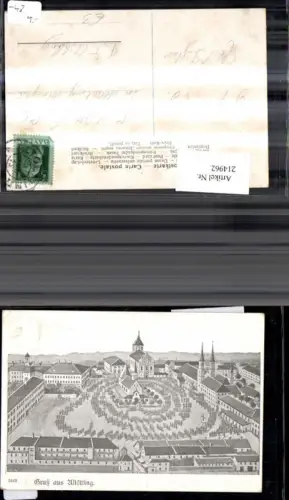 214962,Künstler Ak Zeichnung Altötting