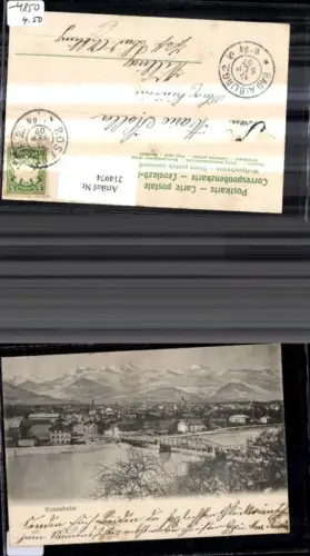 214974,Rosenheim Ansicht m. Brücke