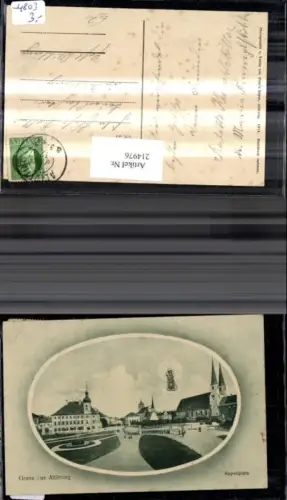 214976,Altötting Kapellplatz Passepartout Fotomontage Gnadenmutter Hl Maria