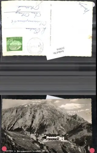 215016,Bergstation u. Berggaststätte Jennerbahn Berchtesgaden Gipfelkarte