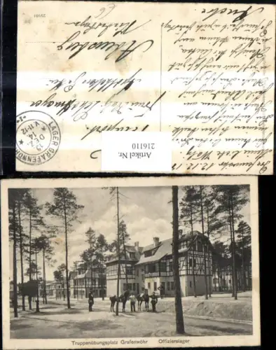 216110,Truppenübungsplatz Lager Grafenwöhr Offizierslager Soldaten Pferde
