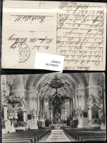218887,Schongau Stadtpfarrkirche Kirche Innenansicht