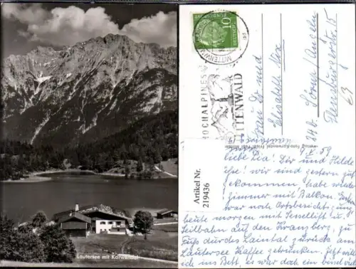 219436,Lautersee b. Mittenwald m. Karwendel Bergkulisse