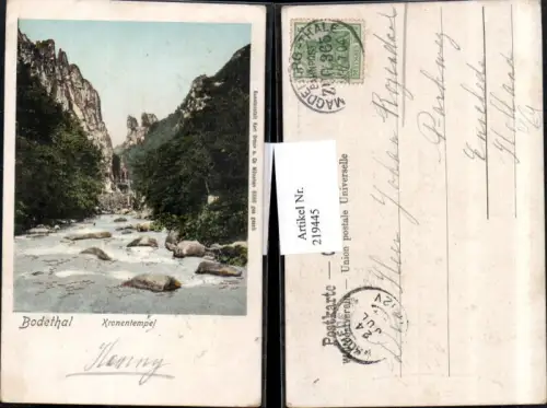 219445,Bodethal Kronentempel Partie Bahnpost Zug 365 Magdeburg – Thale