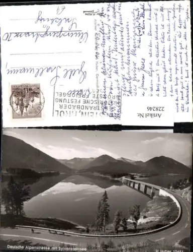 228246,Deutsche Alpenstraße m. Sylvensteinsee See Brücke b. Lenggries