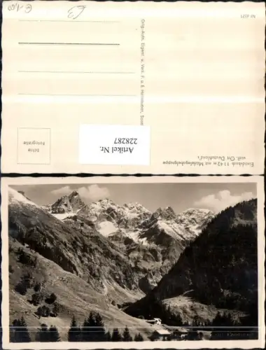 228287,Einödsbach m. Mädelegabelgruppe Bergkulisse b. Oberstdorf