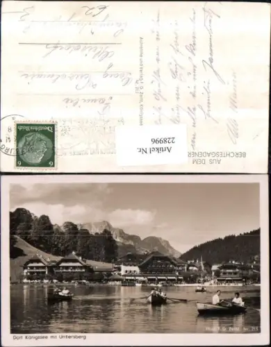 228996,Dorf Königssee m. Untersberg Ruderboote