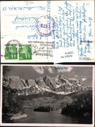 229074,Eibsee m. Zugspitze b. Garmisch-Partenkirchen Bergkulisse