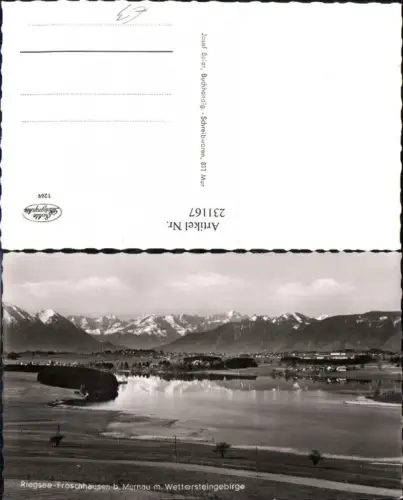 231167,Riegsee-Froschhausen b. Murnau m. Wettersteingebirge