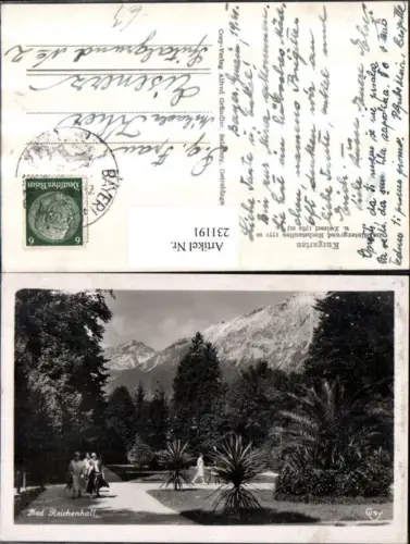 231191,Bad Reichenhall Kurgarten Partie m. Hochstauffen u. Zwiesel