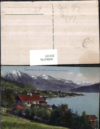 231337,Tegernsee See v. d. Wacht m. Wallberg u. Setzberg
