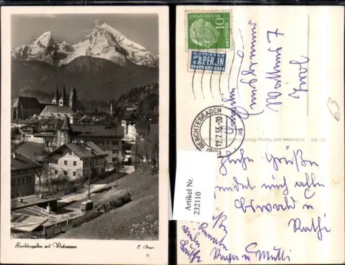 232110,Berchtesgaden Teilansicht m. Watzmann