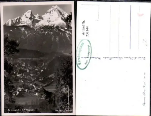 232144,Berchtesgaden Totale m. Watzmann