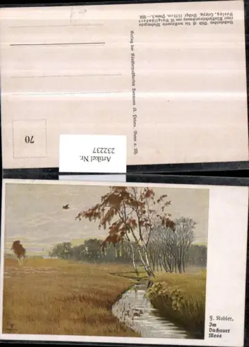 232237,Künstler AK F. Kobler Im Dachauer Moos Partie