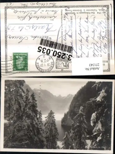 271343,Königssee See m. Schönfeldspitze Funtensee u. Grünsee-Tauern Bergkulisse Winterbild