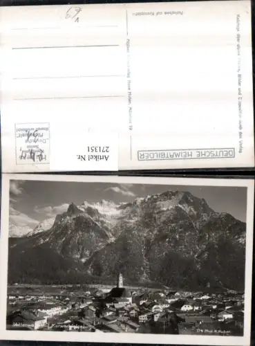 271351,Mittenwald Totale m. Karwendelgebirge Bergkulisse pub Hans Huber 594