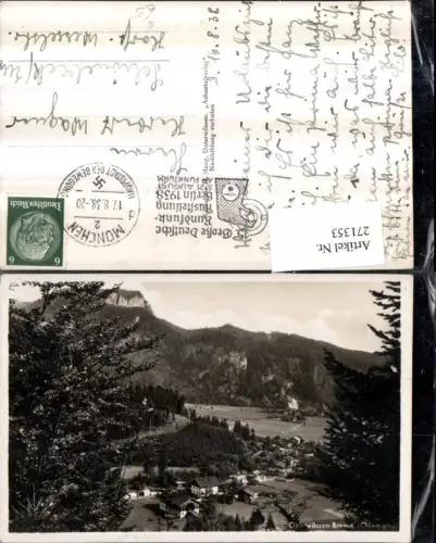 271353,Oberwössen-Bremm Totale im Chiemgau 15. Große Deutsche Rundfunkausstellung Berlin 1938 Stempel