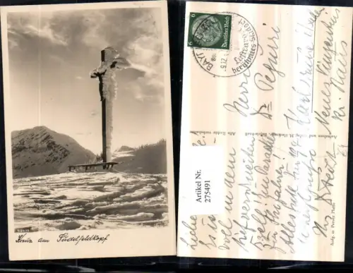275491,Kreuz am Südelfeldkopf b. Bayrischzell Winterbild