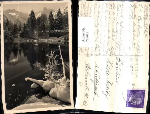 275495,Christlessee See b. Oberstdorf im Allgäu Bergkulisse Winterbild
