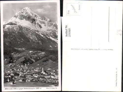 275505,Mittenwald Totale geg. Wetterspitze Bergkulisse pub Foto H. Huber 131
