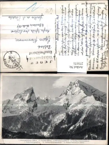 275571,Watzmannhaus Hocheck Mittelspitze Bergkulisse b. Berchtesgaden pub Karl Ermisch 1067